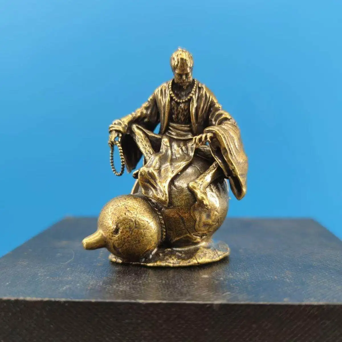 Brass Black Myth Old Monkey King Model Miniature Landscape Decoration Anime Trendy Collectible Ornament Game Sun Wukong Figurine