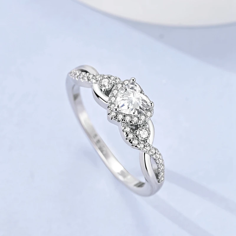 Women Rings 925 Sterling Silver Sparking Zirconium Ring Infinite Love Wedding Rings For Engagement Jewelry Anniversary Gift view 3