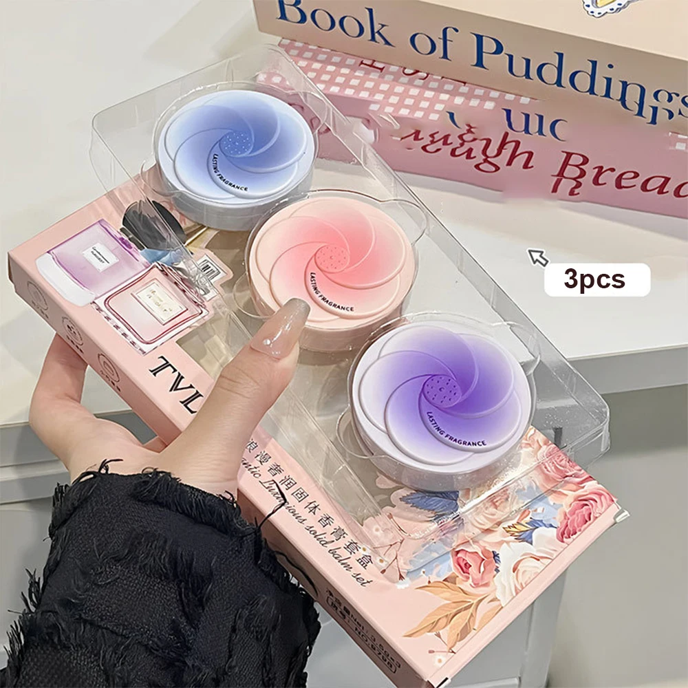 

Романтический роскошный твердый набор духов из 3 предметов, натуральная и свежая ароматерапия, стойкий аромат, удобный для ежедневного использования/подарок