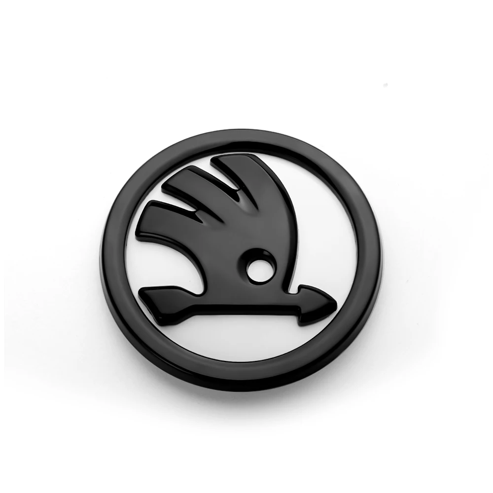 80/90/100mm Auto-Frontmotorhauben-Logo-Ersatz-Aufkleber Kofferraum-Emblem für Skoda S Logo Octavia Mk3 Fabia 2 Superb 2 Kamiq Kodiaq VRS