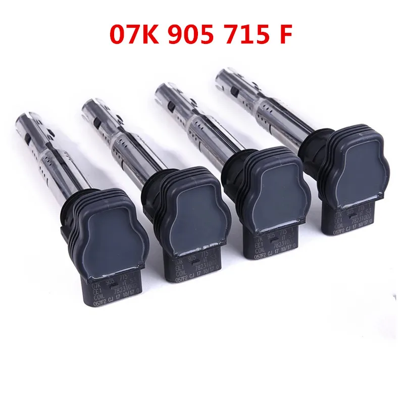 07K905715F Car Ignition Coil For Audi R8 S3 A3/4/5/6 TT Q3/5 RS4/5 For VW Golf Beetle Jetta Passat Tiguan CC 1.8T 2.0T 2005-2015