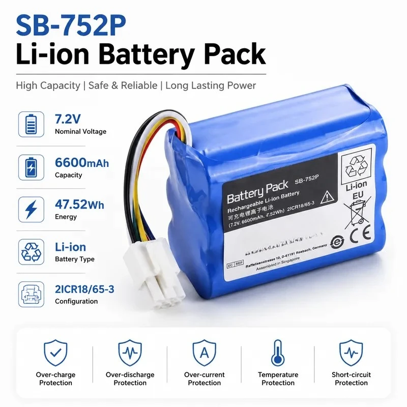 Replacement Battery for NIHON KOHDEN Optoelectronics SB-752P SVM-7501 Patient Monitor High Capacity Rechargeable Power Supply
