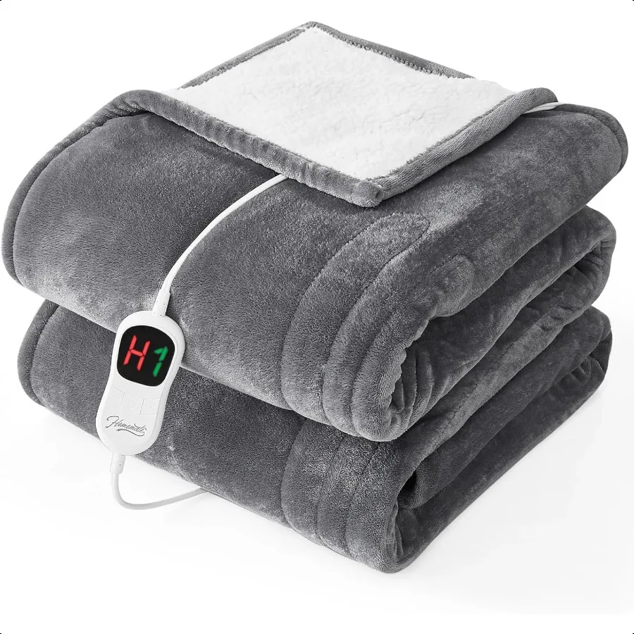 

Electric Heated Blanket Twin 62x84 Heating Bed Blankets Throw with 10 Heating Levels 8 Hours Auto Off Fast Heating OverHeated P