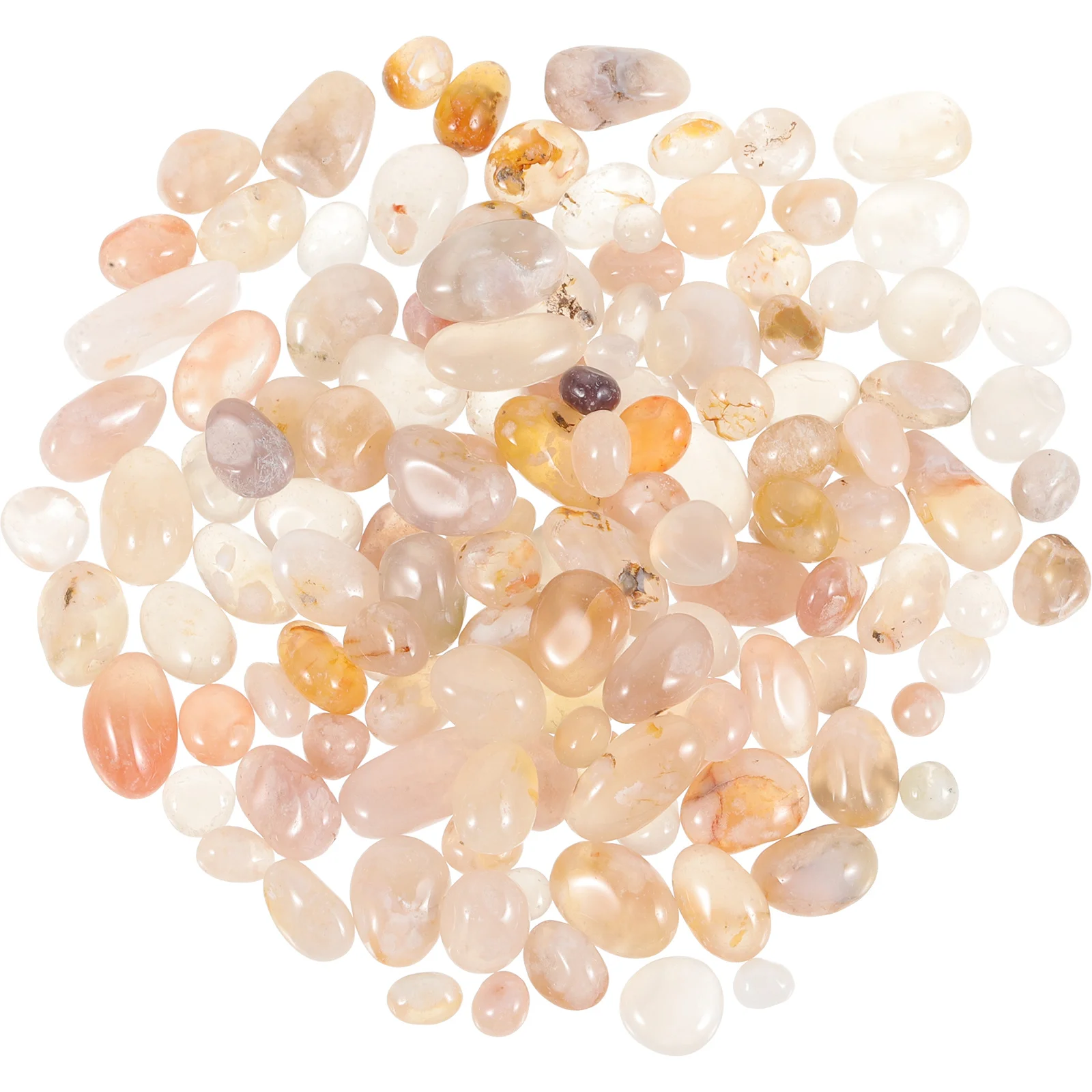 

1Set Agate Decorative Pebbles Natural Round Smooth Aquarium Soil Retain Drainage Stones for Plant Pots Hydroponics Garden