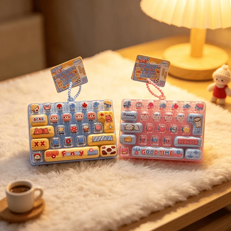Tragbare Mini 26-Tasten Mechanische Tastatur Schlüsselanhänger Clicker Fidget Stressabbau Angstlinderung Geschenk Kreativer Rucksackanhänger – Detail 11