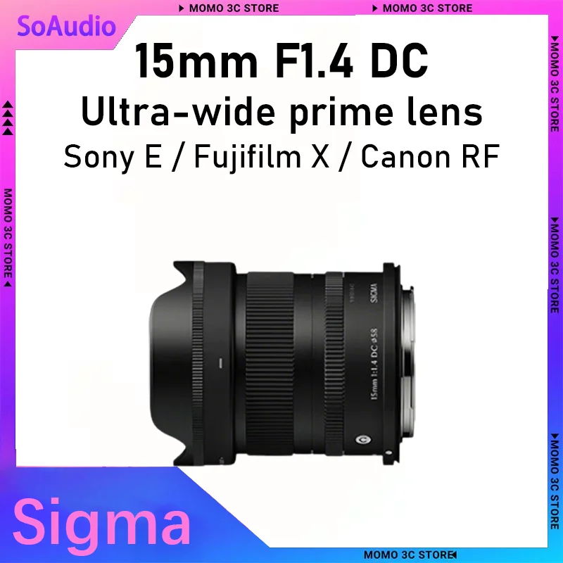 

Ультраширокоугольный объектив Sigma 15mm F1.4 DC E/X/RF с большой апертурой для беззеркальных камер Sony/Canon/FUJI (APS-C)