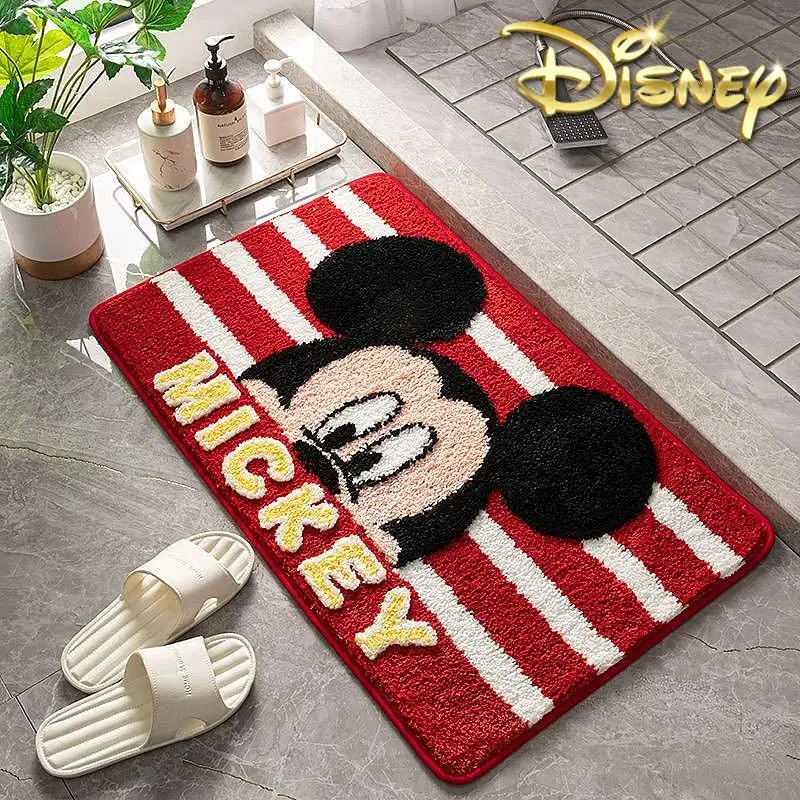 

Плюшевый коврик Disney с Микки Маусом, коврик из полиэстера, коврики для ванной, Нескользящие подушки в мультяшном стиле с Минни Маусом, абсорбирующий коврик, домашний декор