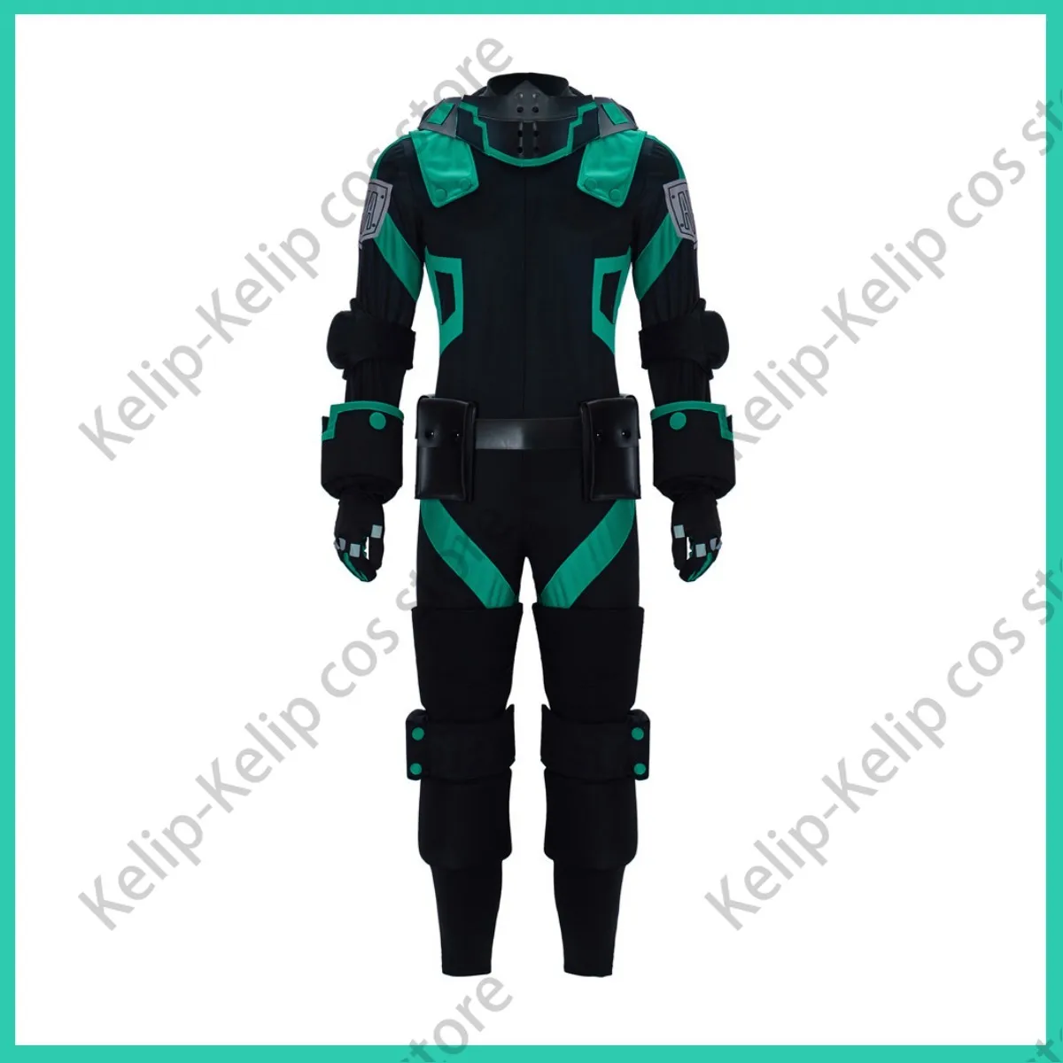 Anime My Hero Academia Midoriya Izuku Cosplay Costume Wig Black Combat Uniform Full Set Accessories Man Halloween Christmas Suit