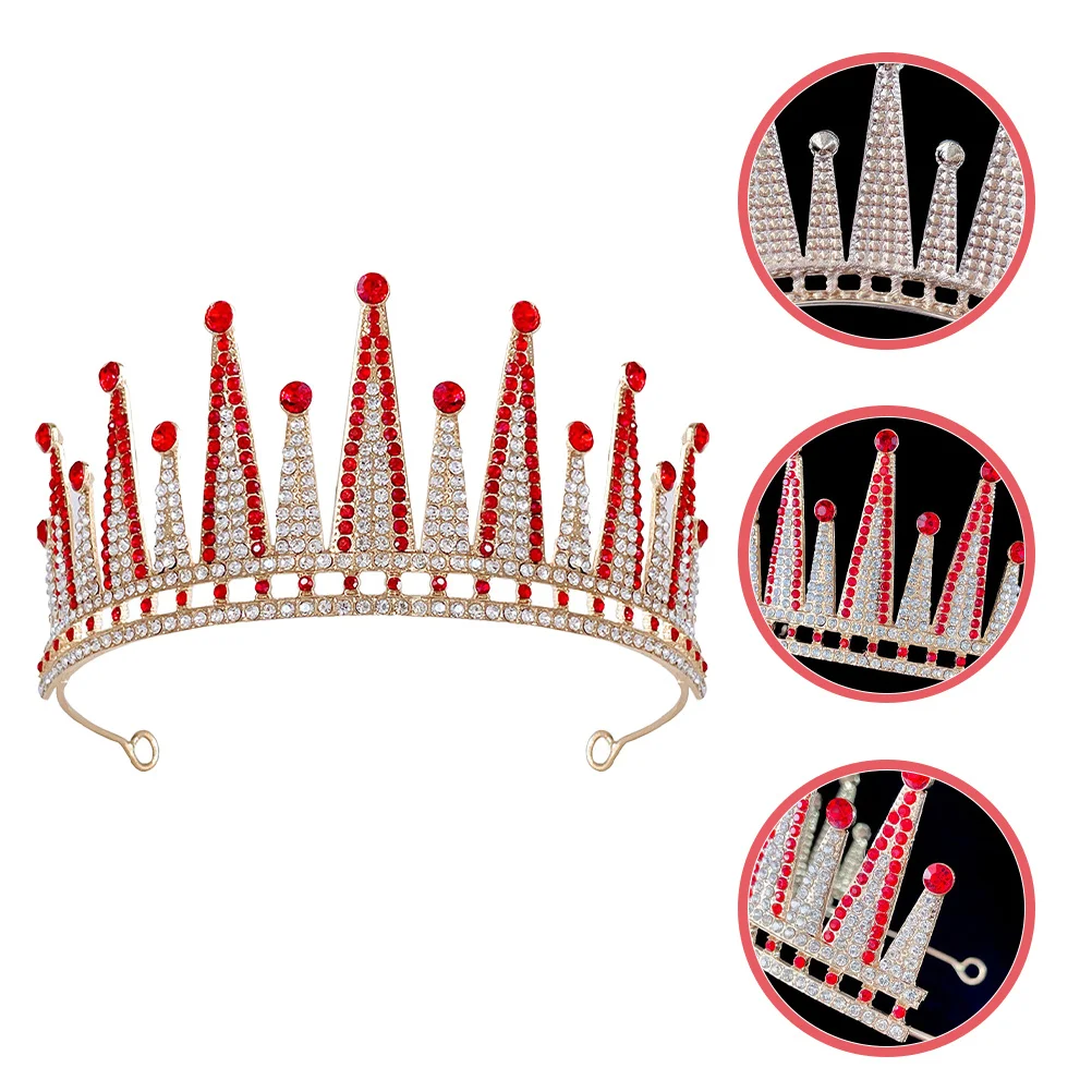 

Baroque Crown Headpiece For Women Rhinestone Wedding Tiara Bridal Hair Band Birthday Crown Adult Decorative Tiaras Wedding
