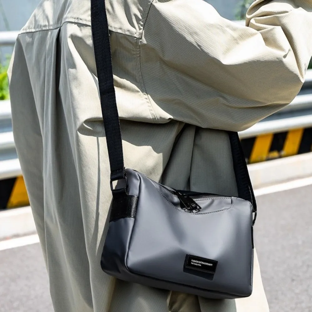 

Waterproof Men Crossbody Bag Phone Pouch Large Capacity Student Shoulder Bag Multi-functional with Multiple Pockets