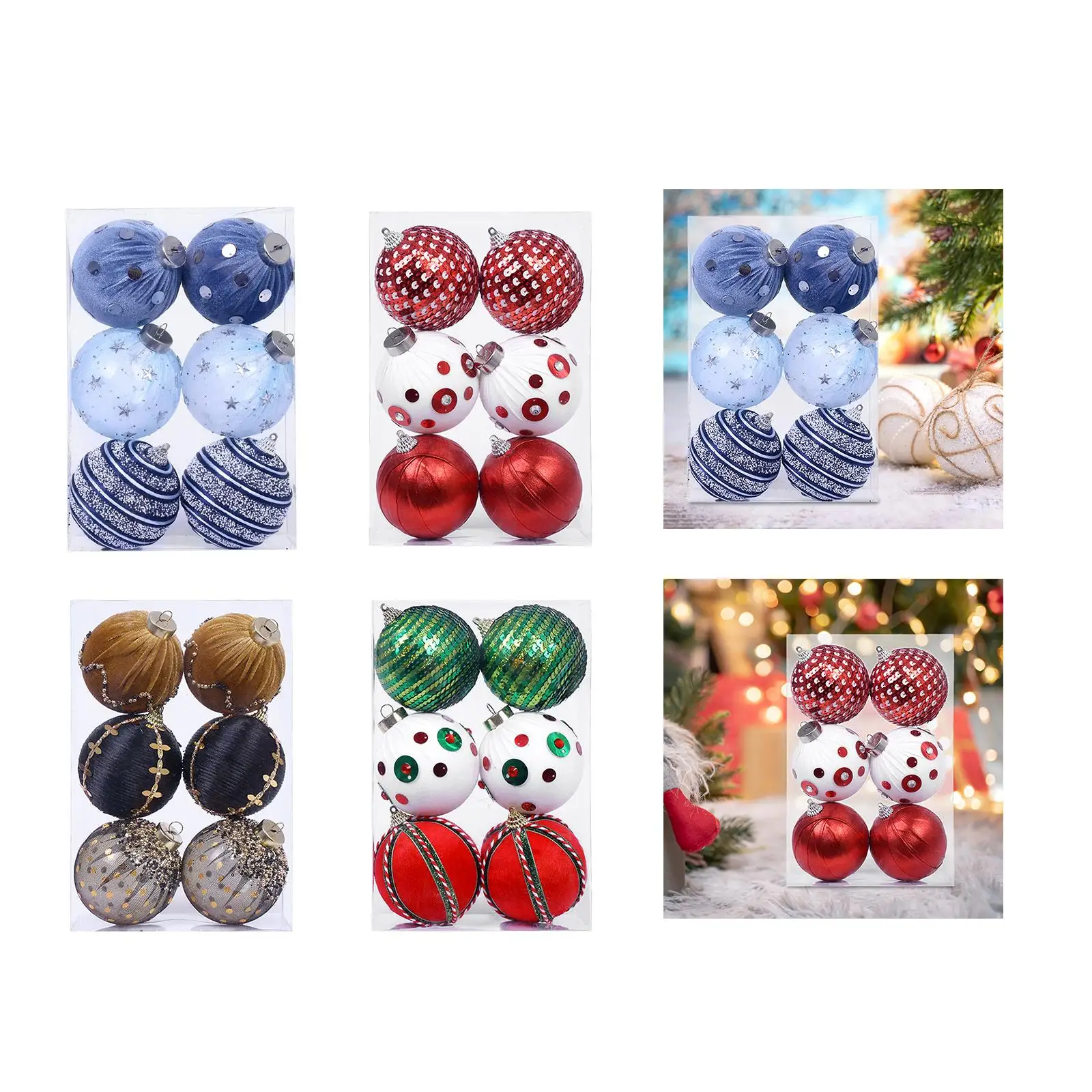 6X Christmas Balls … - image