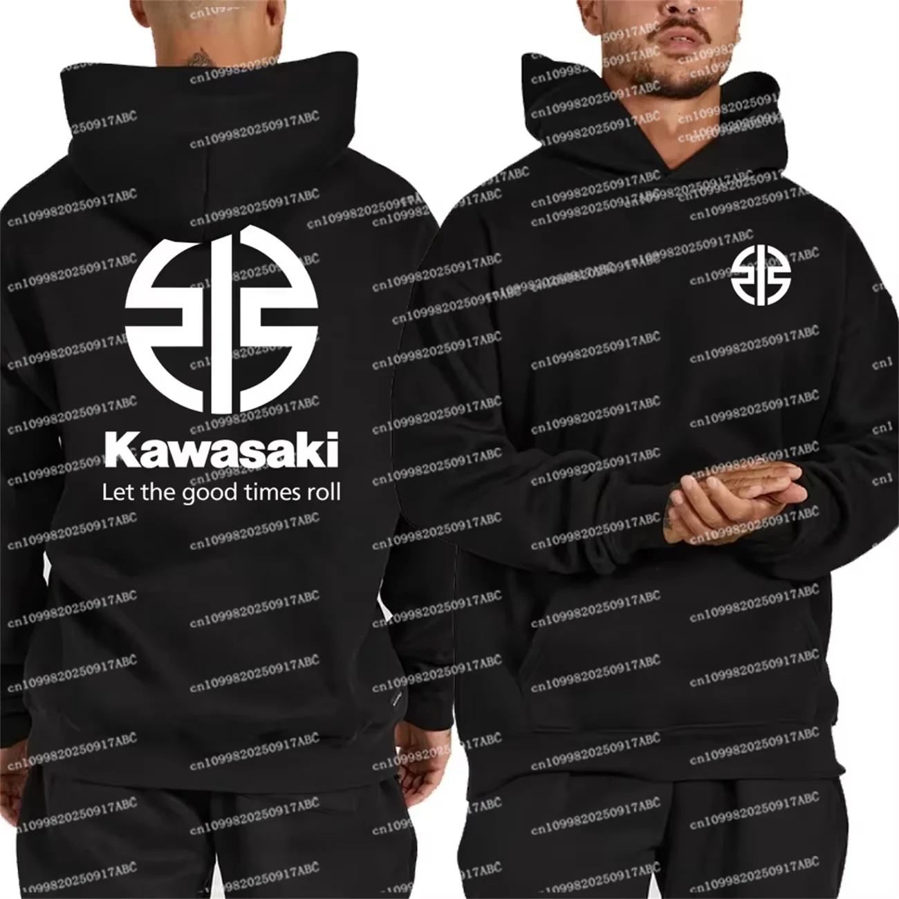 

（Kawasaki）Kawasaki Hoodie Men's Spring And Autumn Extreme Sports Hoodie Women's Hoodie Casual Sweatshirt Couple Street Pullover