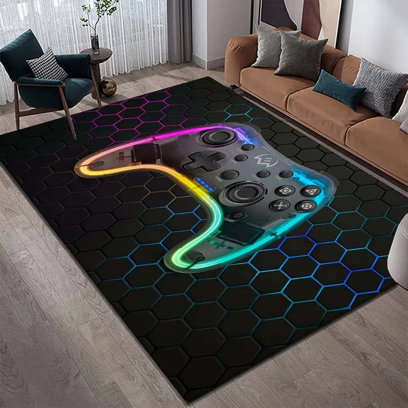 

1 шт. неоновый коврик для геймпада — мягкий, можно стирать в машине, нескользящая подложка, хрустальный бархат, яркий шестиугольный дизайн черного цвета,