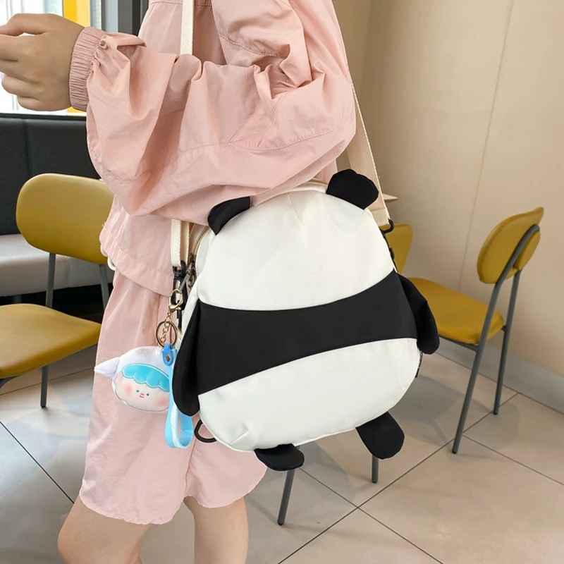 Bolsa escolar animal panda para crianças e adultos, mochila de desenhos animados para meninos e meninas, mochila bonita para estudantes, bolsa