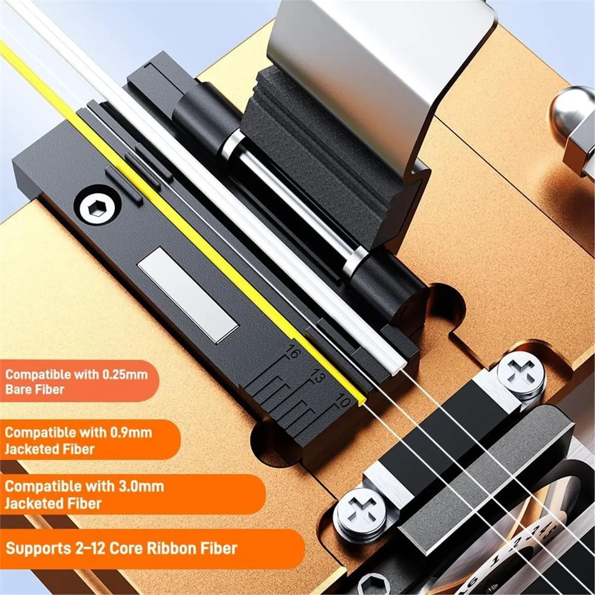 【Limited Offer】Optical Fiber Cleaver,High FTTH Fiber Optic Cutter with Scrap Collector And10MW Red Light Fiber Optic Test Pen