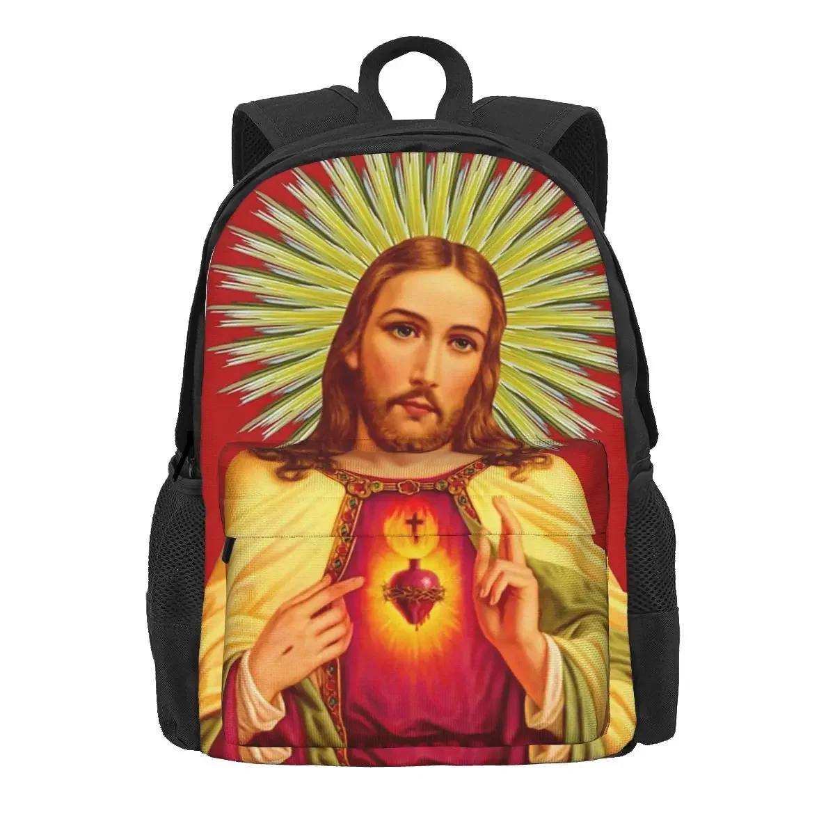 Jesus Biblical References Backpacks Boys Girls Bookbag Children School Bags Cartoon Kids Rucksack Laptop Rucksack Shoulder Bag