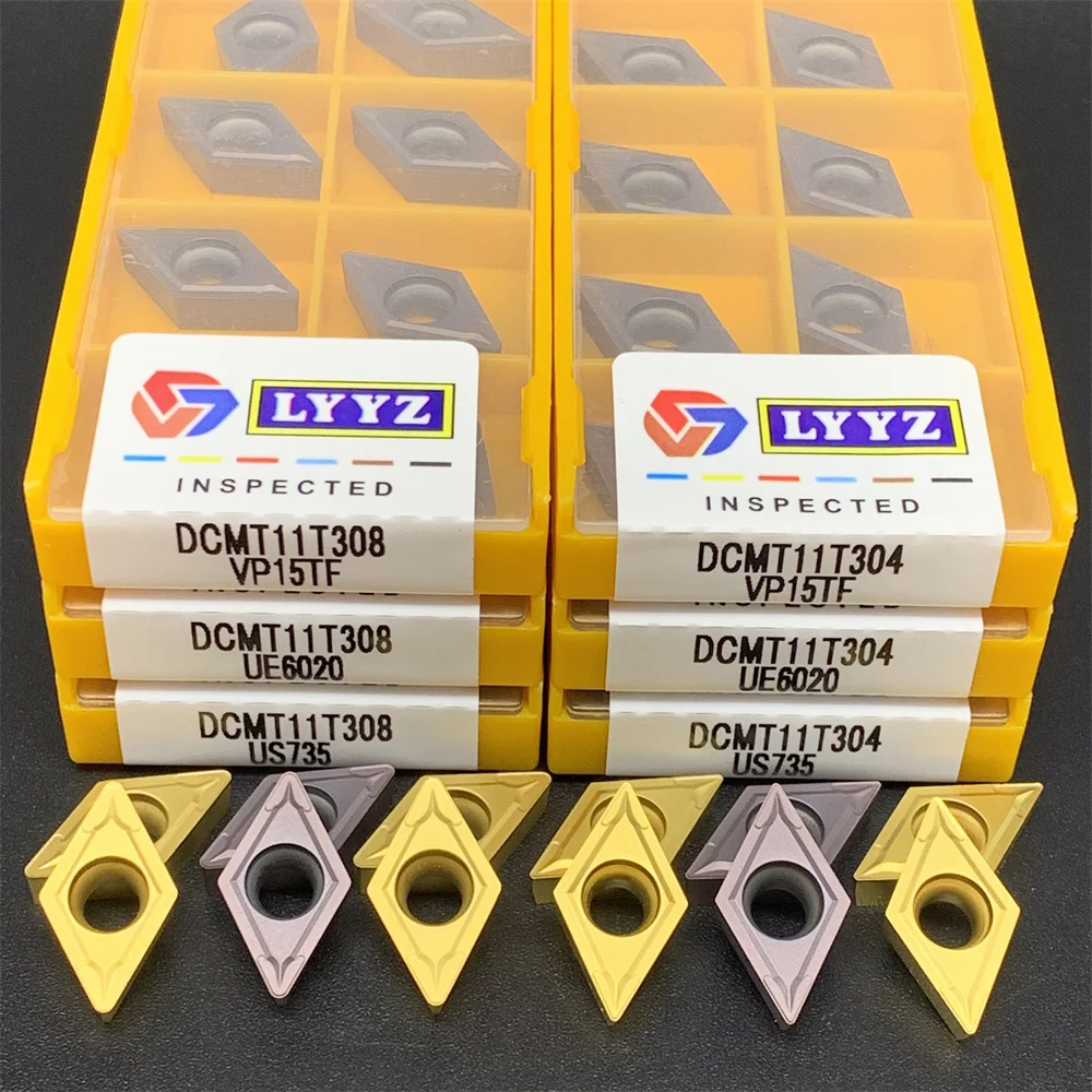 10 pz DCMT11T304 Insert VP15TF inserto in metallo duro utensile da taglio interno utensile da taglio utensile da tornio CNC ueue6020 US735