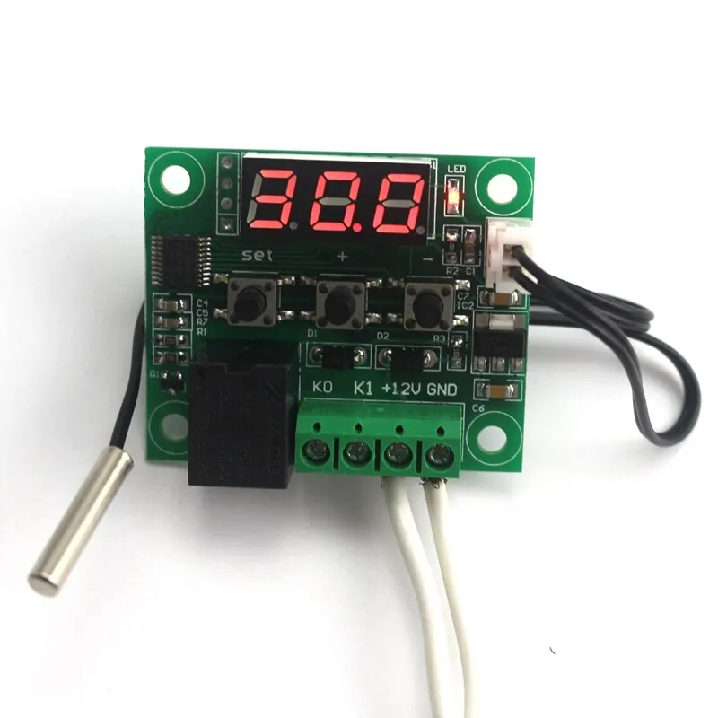 W1209 DC 12V Heat Cool Digital Thermostat Temperature Controller Miniature Thermostat Temperature Control Switch Panel