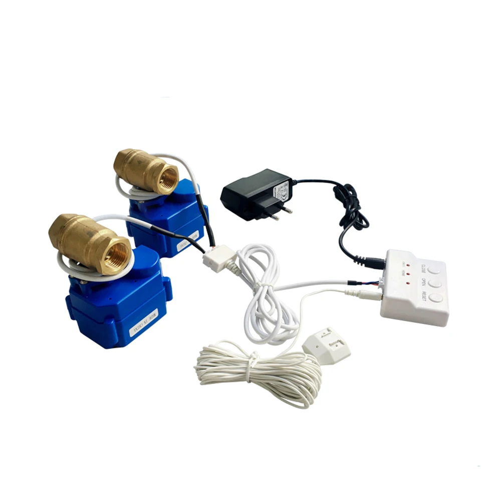 CWX-15Q 1.0MPa Pressure Smart Water Brass Water Valve 1/2" ,3/4",1" with 3pin Cable for WZ806 WZ805 Water Leak Alarm System