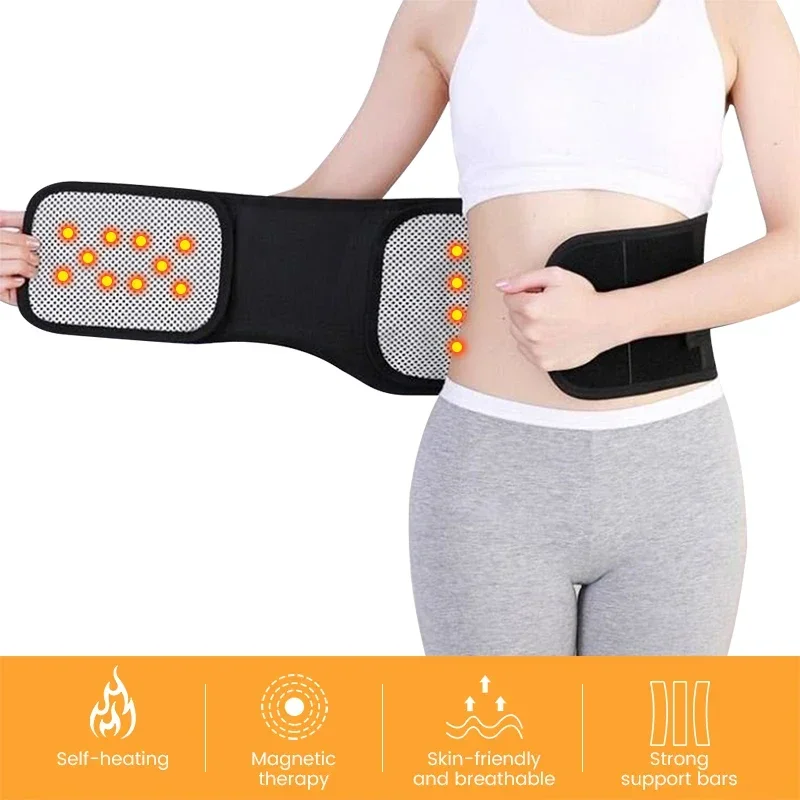 Self-Heating Belt Back Waist Posture Corrector Magnetic Therapy Lumbar Support Adjustable Back Brace Double afterburner belts