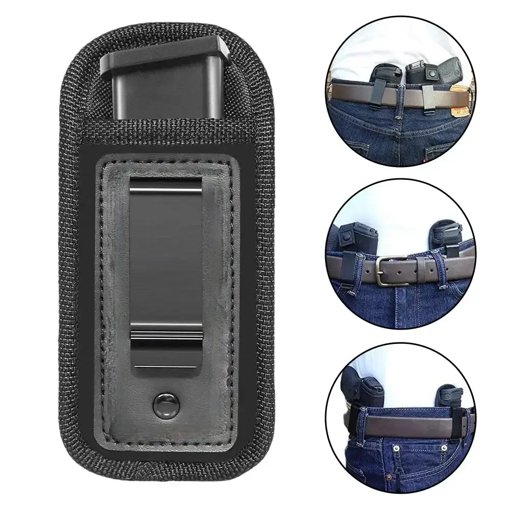 Tactical Magazine Pouch Holster Concealed Pistol Carry Case Outdoor Mag Waist Belt Pouch With Clip For Glock 17 19 1911