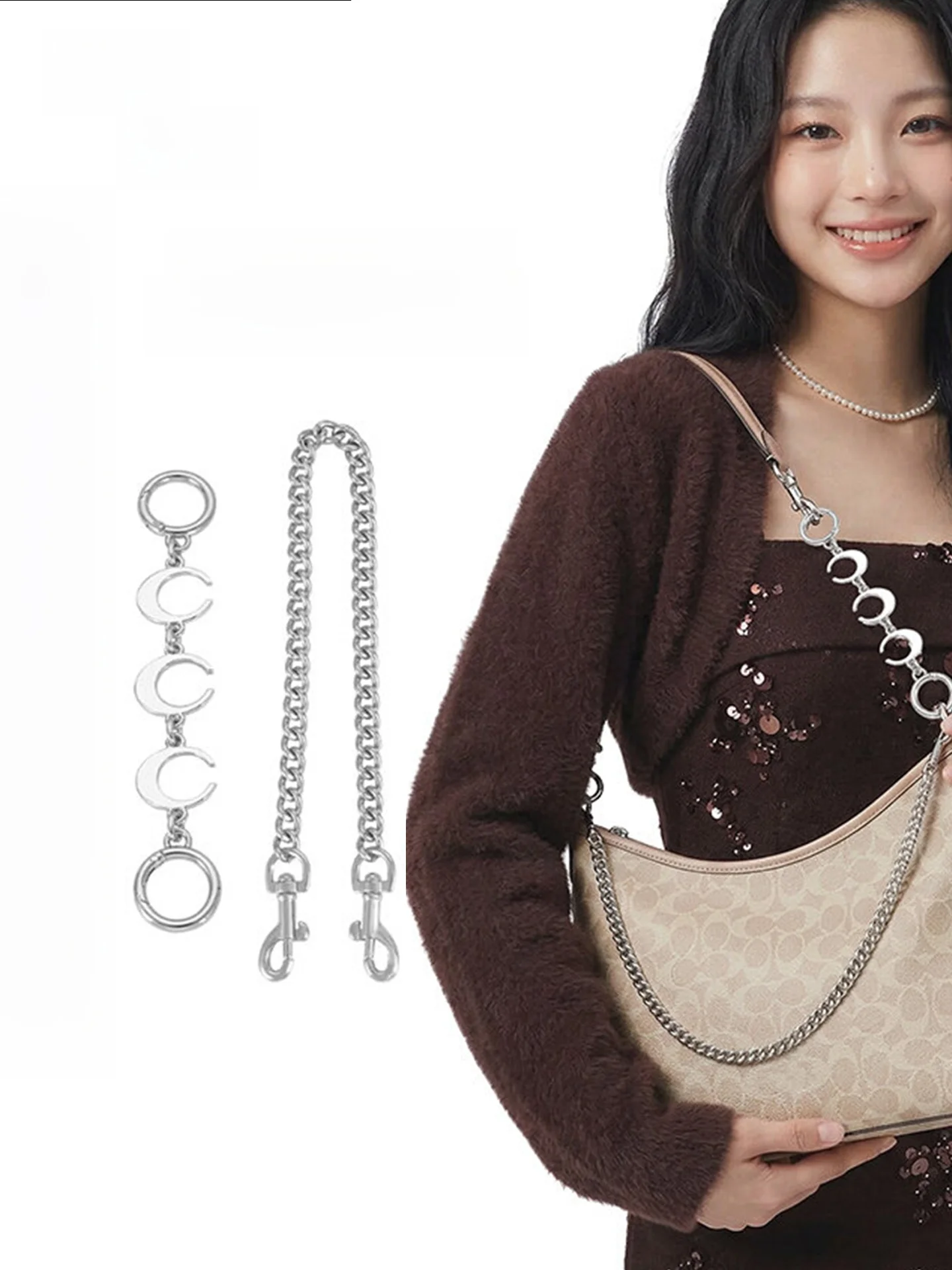 alca-de-ombro-extensivel-zhen-shi-jiang-core-silver-para-bolsa-wanderer-com-bolso-interno-acessorio-para-usar-sob-o-braco