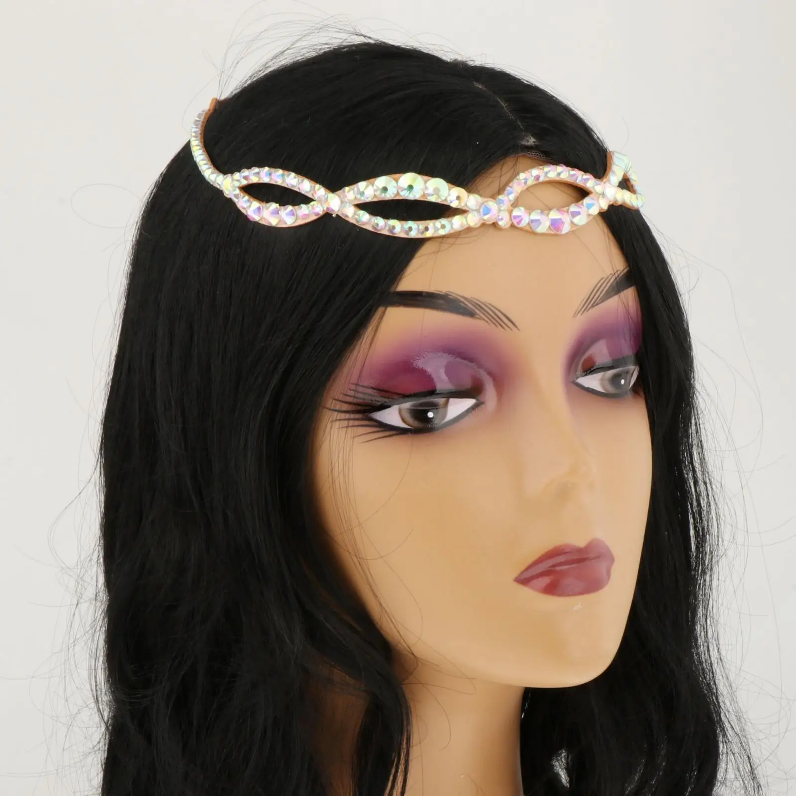 Tocados de diamantes de imitación para danza del vientre, cadena ajustable para la frente, disfraz de escenario para chicas adolescentes y adultos, Ropa de baile