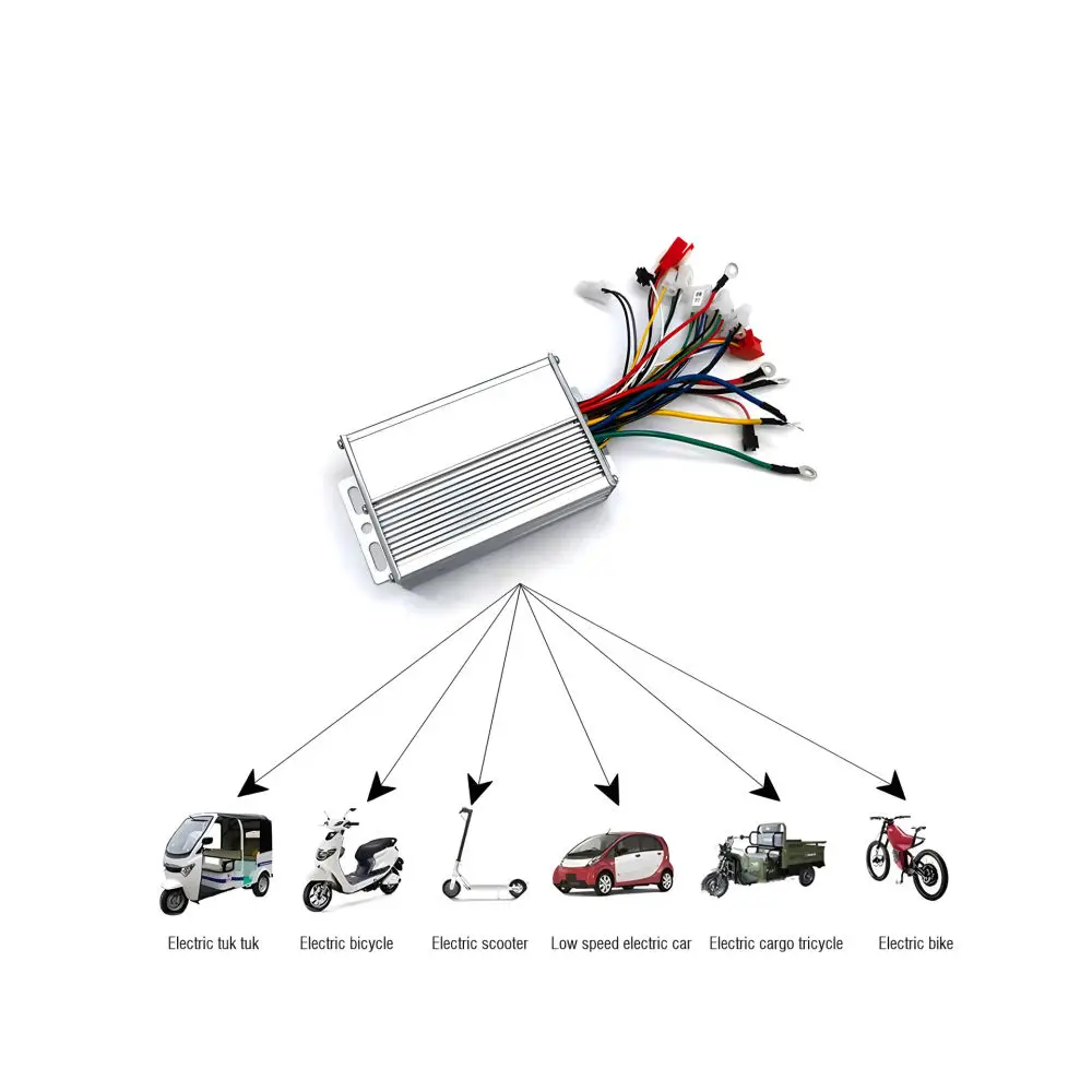 Brushless Ebike Motor Controller 36V 48V 60V 72V 350W 6 Mosfet Sine Wave Speed Control Replacement Part For Electric Bicycle Kit