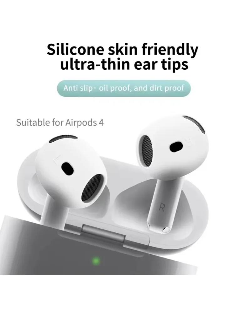 Pour Airpods4 housse de protection pour Apple AirPods 4 4th génération USB C étui cache-oreilles petite manchon en Silicone Ultra-mince antidérapant