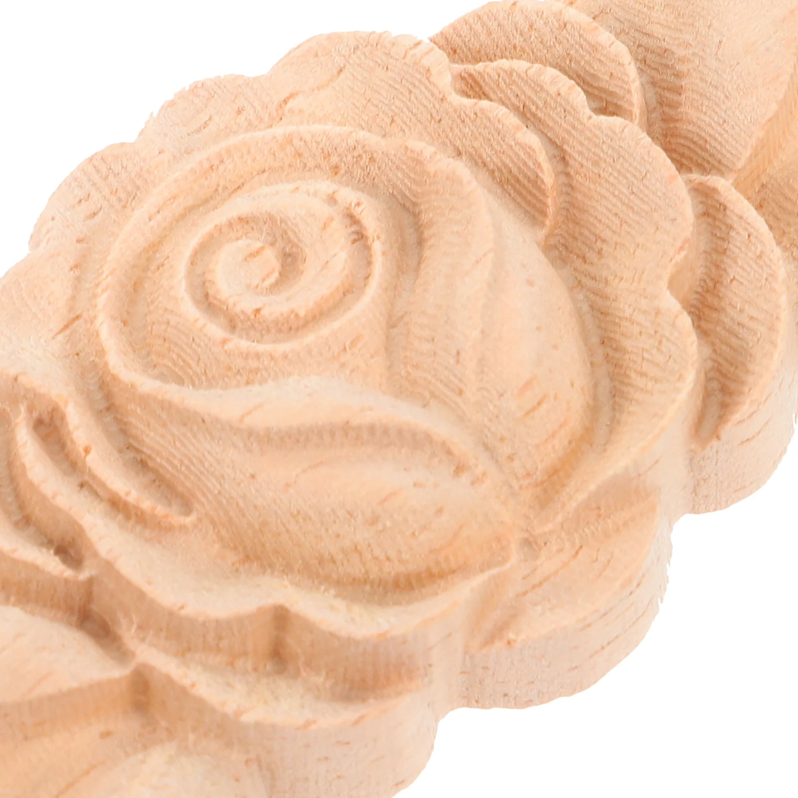 3 قطع من زينة الورد الخشبي المنحوتة غير المطلية DIY لتزيين الأثاث لباب خزانة الحائط ومرآة السرير ومرصعة السقف