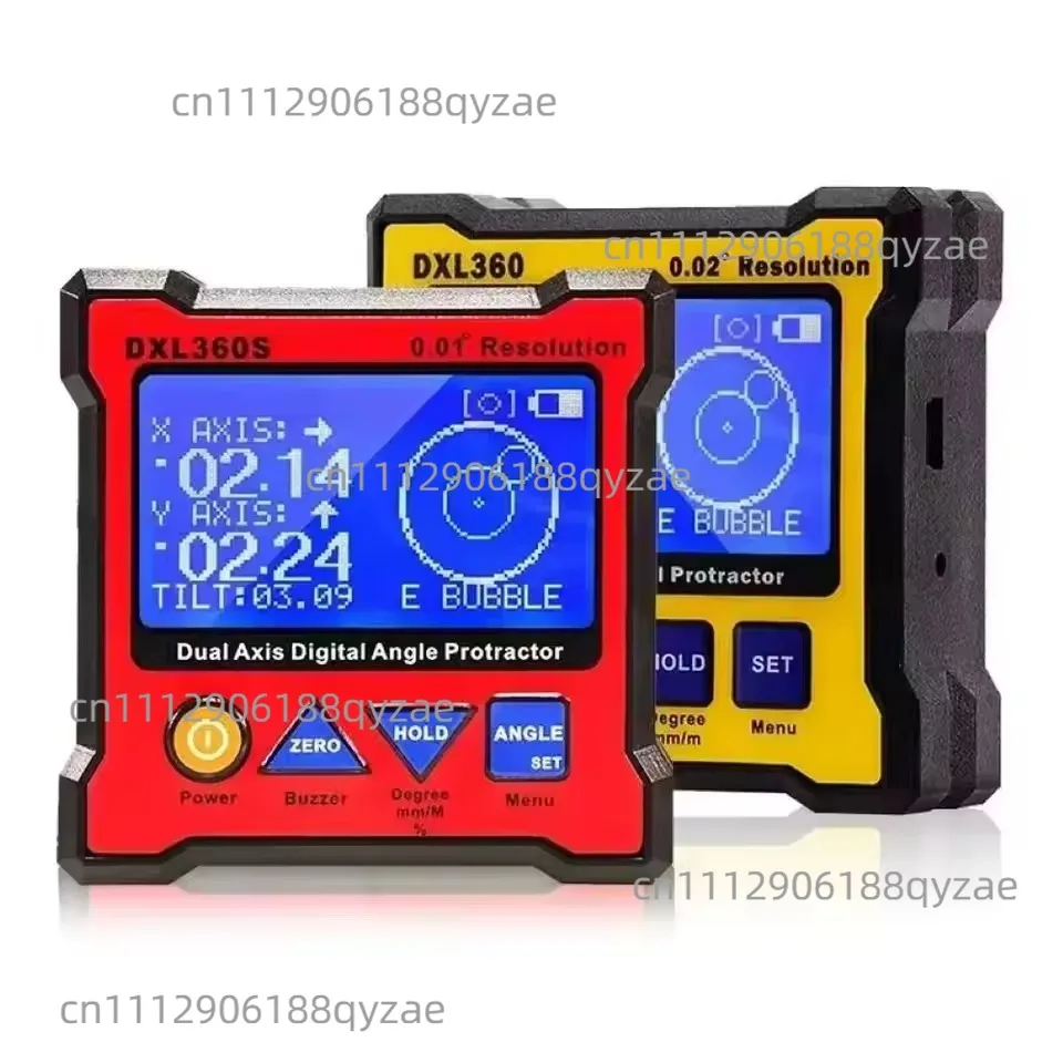 Level with Magnetic Angle Meter Angle Box High Precision Dual-axis Digital Display Inclinometer DXL360S