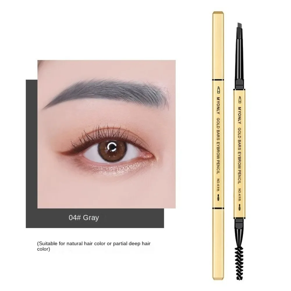 Crayon à sourcils Double extrémité étanche, résistant aux taches, stylo à sourcils durable, lisse avec brosse, bâton à sourcils
