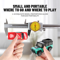 6601Green RC Car MINI Alloy 1/64 Remote Control Car Convenient to Carry 60 Minutes of Work Time Children's Gifts Electronic Toy
