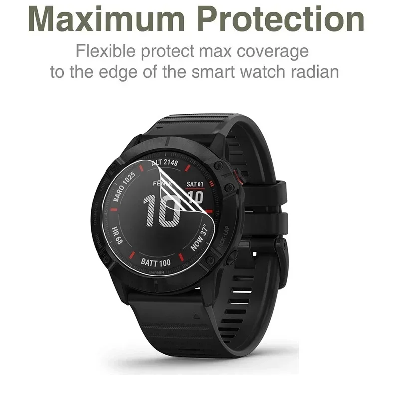 Protective Hydrogel Film on Garmin Fenix 7X 7S 7 6X 6S 6 Pro Fenix 5X 5S 5 Plus Screen Protector Foil Guard