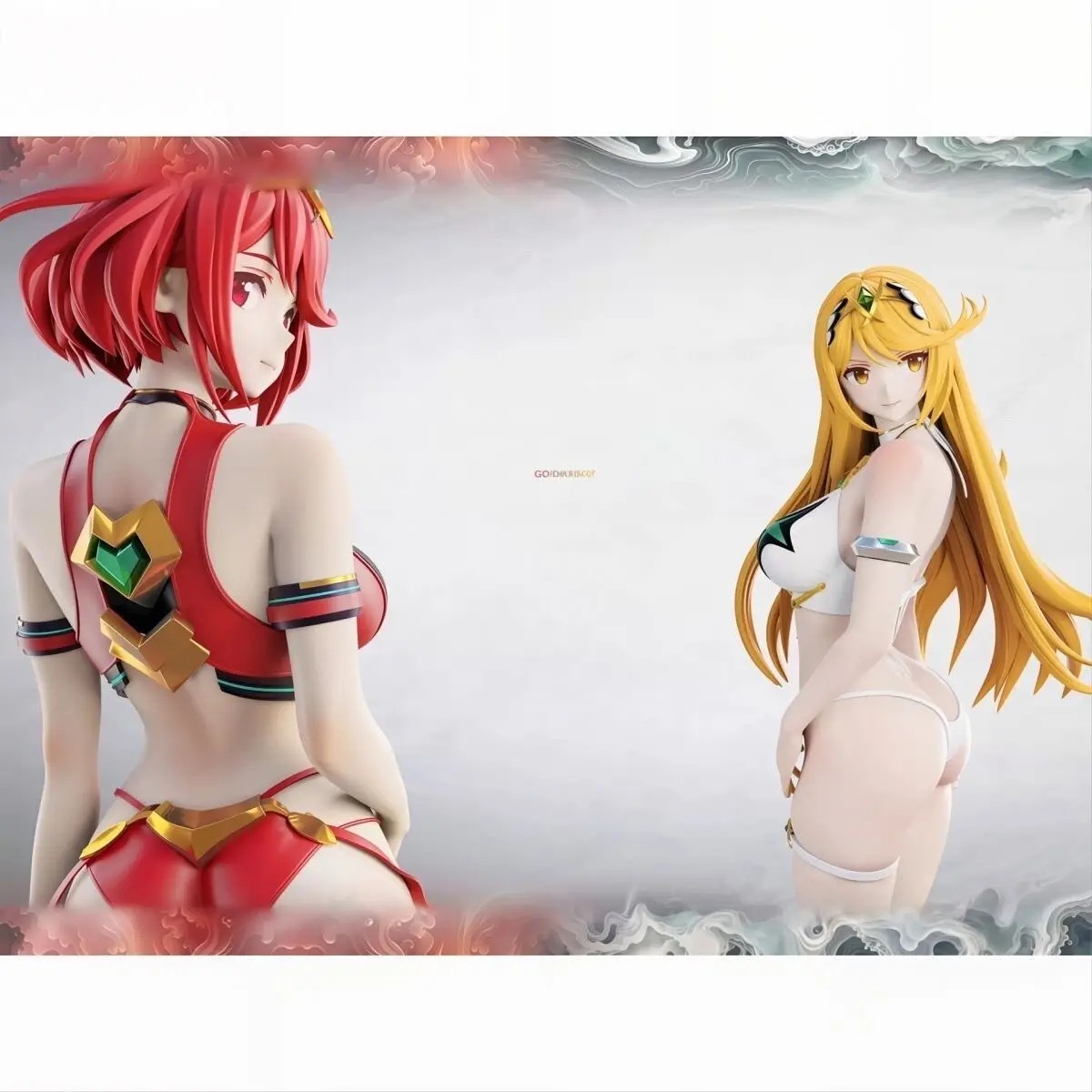 Xenoblade Chronicles PVC Figurine Pyra Mythra Swimsuit Collectible Model Cute Desktop Ornament Hobby Gift For Anime Lovers view 6