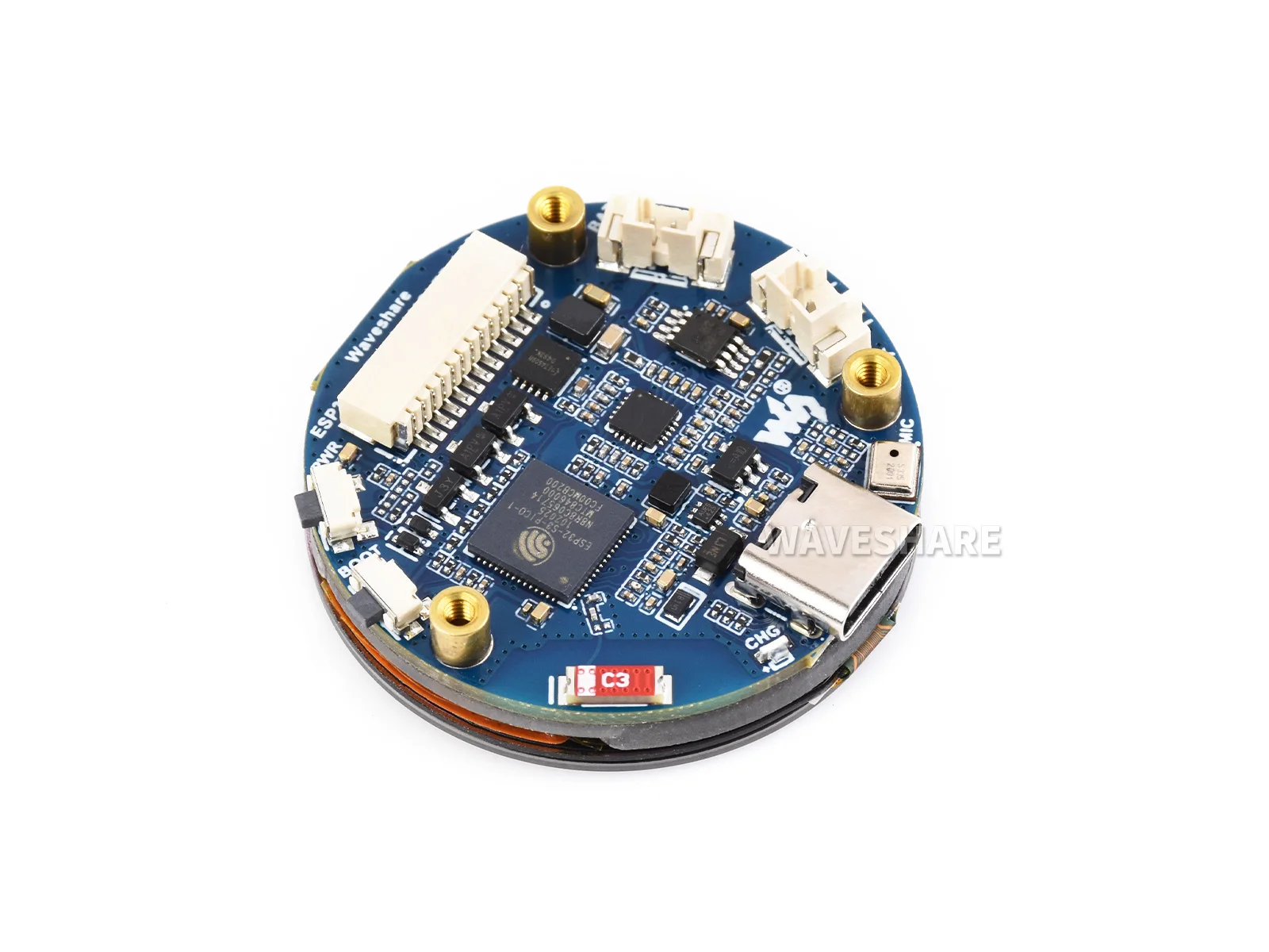 ESP32-S3 1,32 Zoll AMOLED Rundes Touch-Display-Entwicklungsboard, 466 x 466 Pixel, QSPI-Schnittstelle, unterstützt WLAN und Bluetooth 5