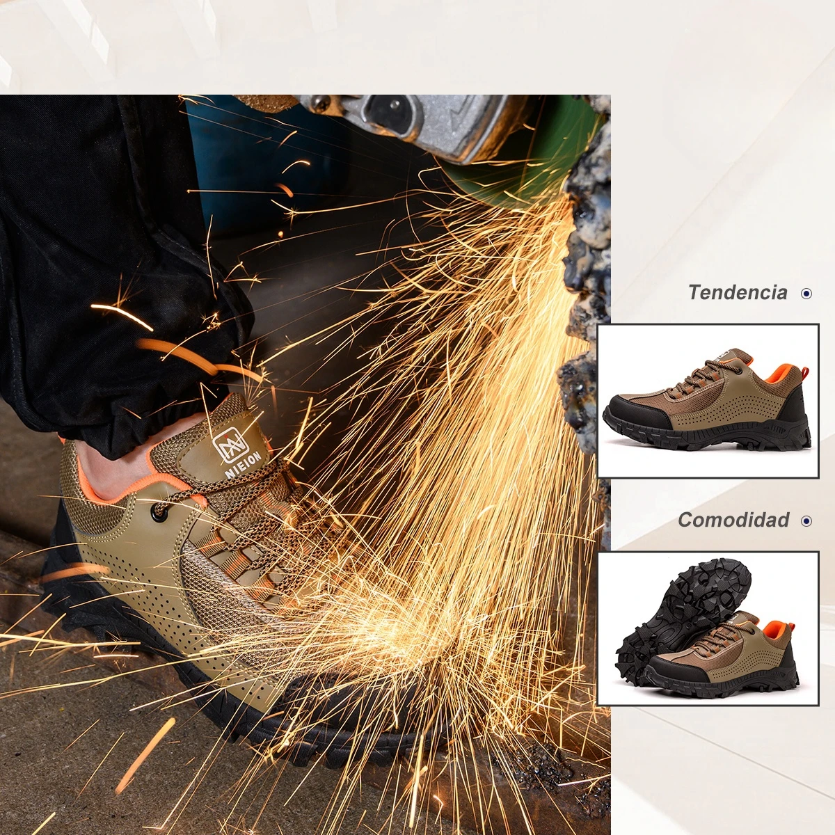 Scarpe antinfortunistiche da uomo per scarpe industriali da lavoro scarpe da lavoro antiforatura con scarpe da lavoro con punta in acciaio con protezione