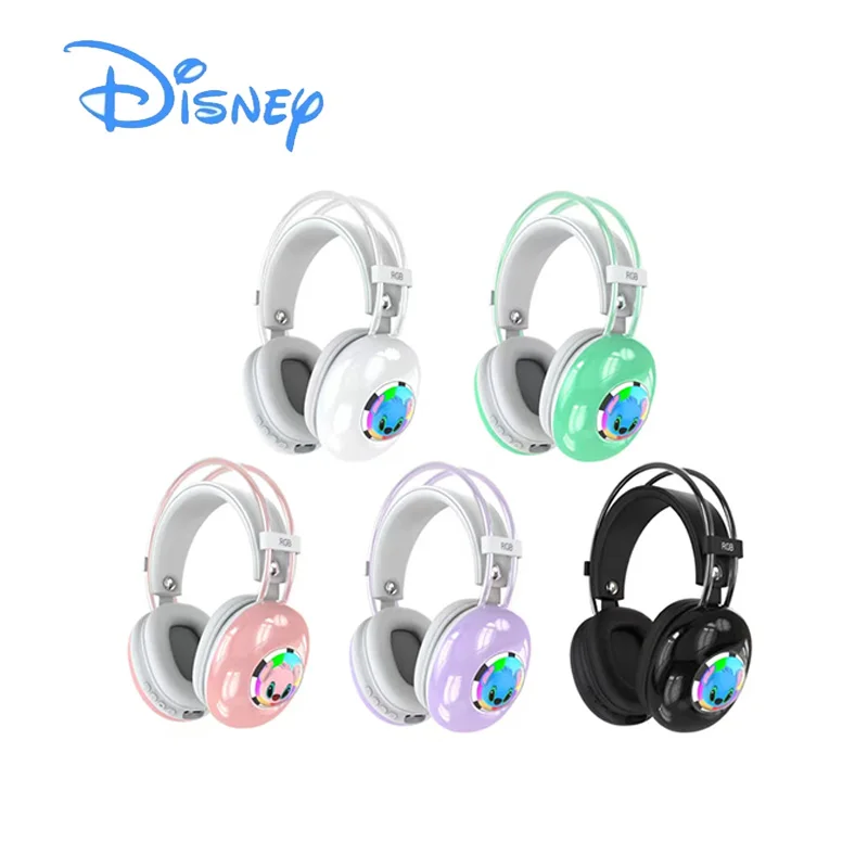 

Stitch Disney Bluetooth Headphones AH-906 Wireless Earbuds HIFI Sound Foldable Headsets with Mic Kids Gifts Anime Cartoon