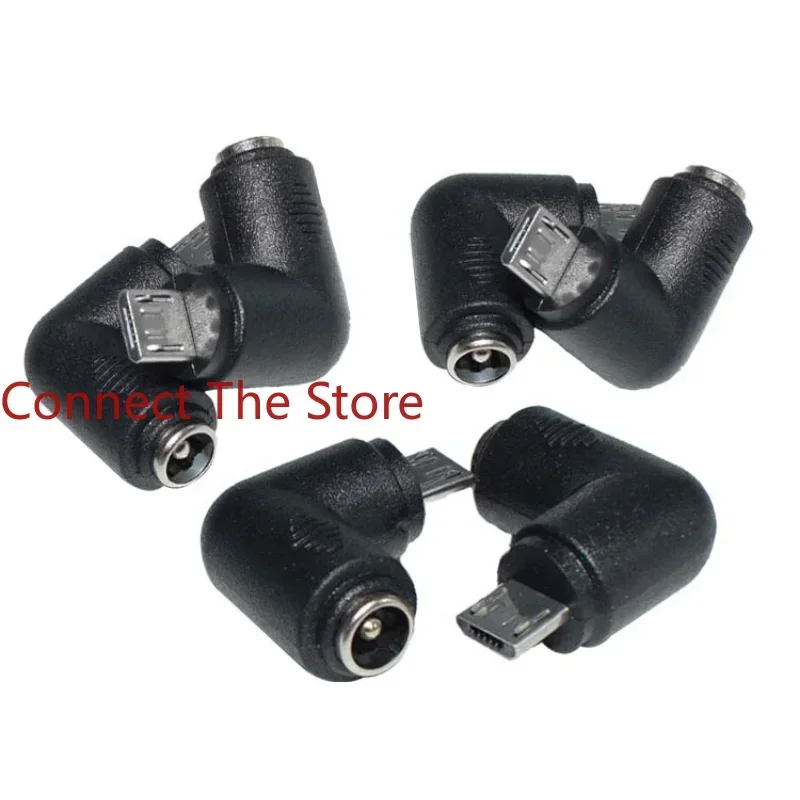 5PCS DC5.5 * 2.1MM Female To MICRO 5P Male DC5521    Elbow DC Power Adapter