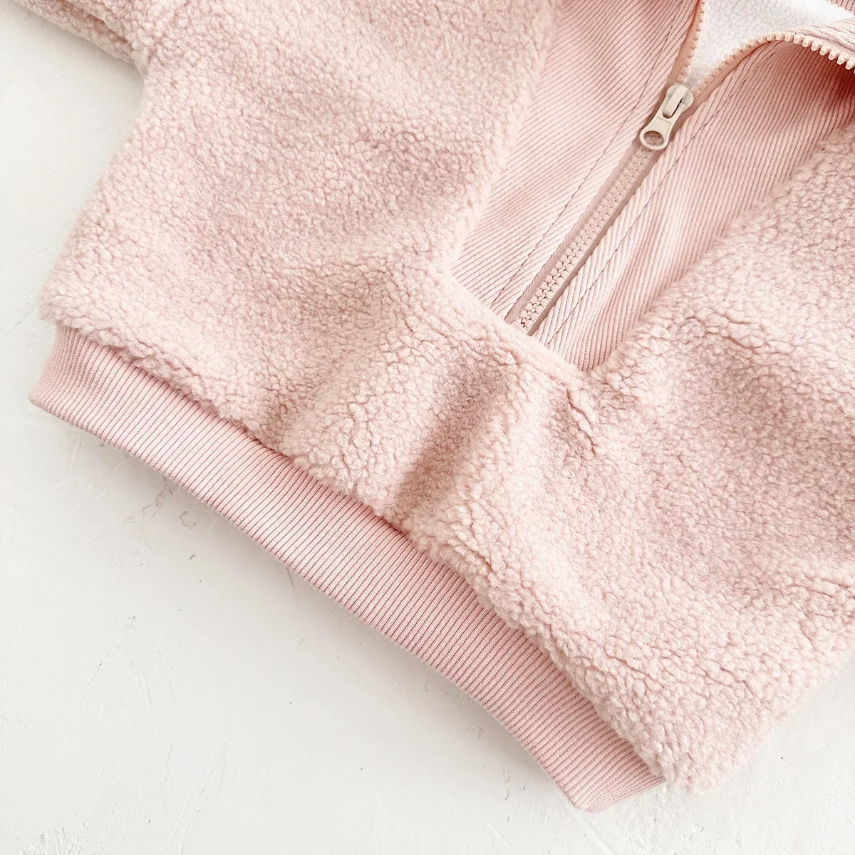 2026 جديد طفل الفتيات الفتيان بلوزة من الصوف هوديس طفل أطفال بنين بلايز وهمية الرقبة رشاقته الدافئة الشتاء أبلى معطف ل 0-3Y #4