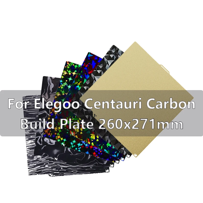 

Пластина для 3D-принтера Elegoo Centauri 260x271 мм: гладкая карбоновая пластина PEF/PEO/PET для термостола Centauri Carbon