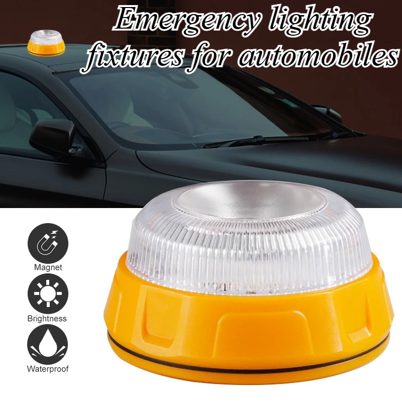 

For Universal Cars 12V 24V Emergency Strobe Safety Beacon Light with Strong Magnetic Base Waterproof IP65 for Roadside Warning