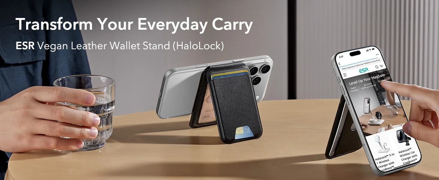 ESR for MagSafe Wallet 5 Card Holder for Phone Case RFID Blocking Magnetic Wallet for iPhone 17/16/15/14/13&Selected Samsung