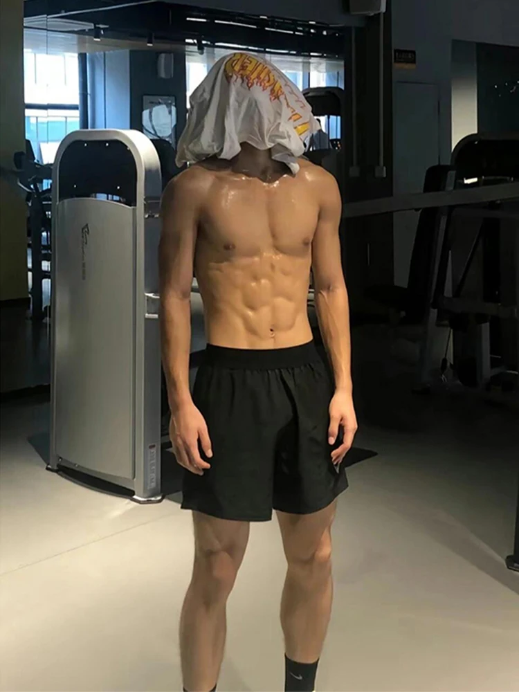 

Мужские летние спортивные шорты из нейлона Bla Nylon Quick Dry, американского кроя, из ледяного шелка, повседневные, свободные, с высокой талией, молодежные, модные.