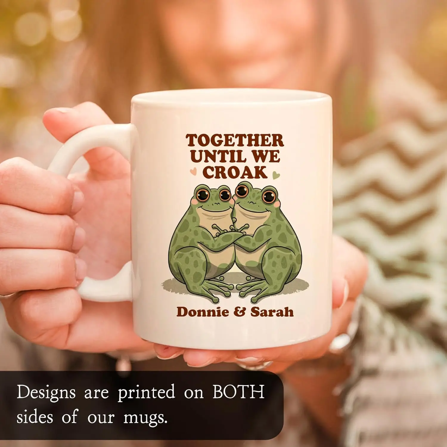 Funny Personalized Mug for Couples - Until We Croak 11oz Mug, Custom Wedding Gifts for Husband, Wife, Boyfriend, Girlfriend for