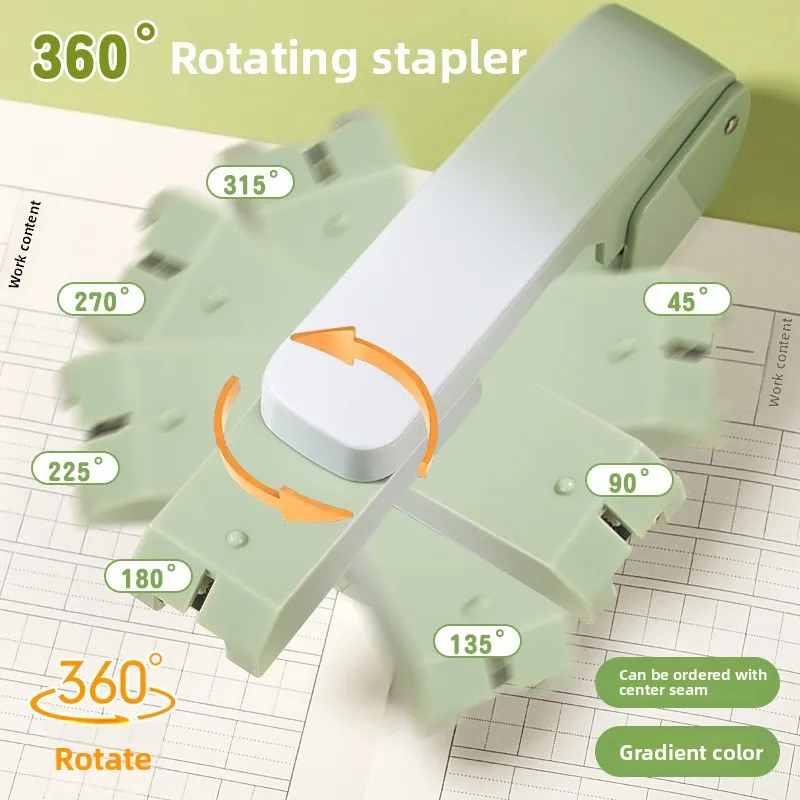 Rotatable Stapler High-quality Desktop Stapler for Office Home Use Perfect for Book Binding Middle Seam Stapling Stylish Gift