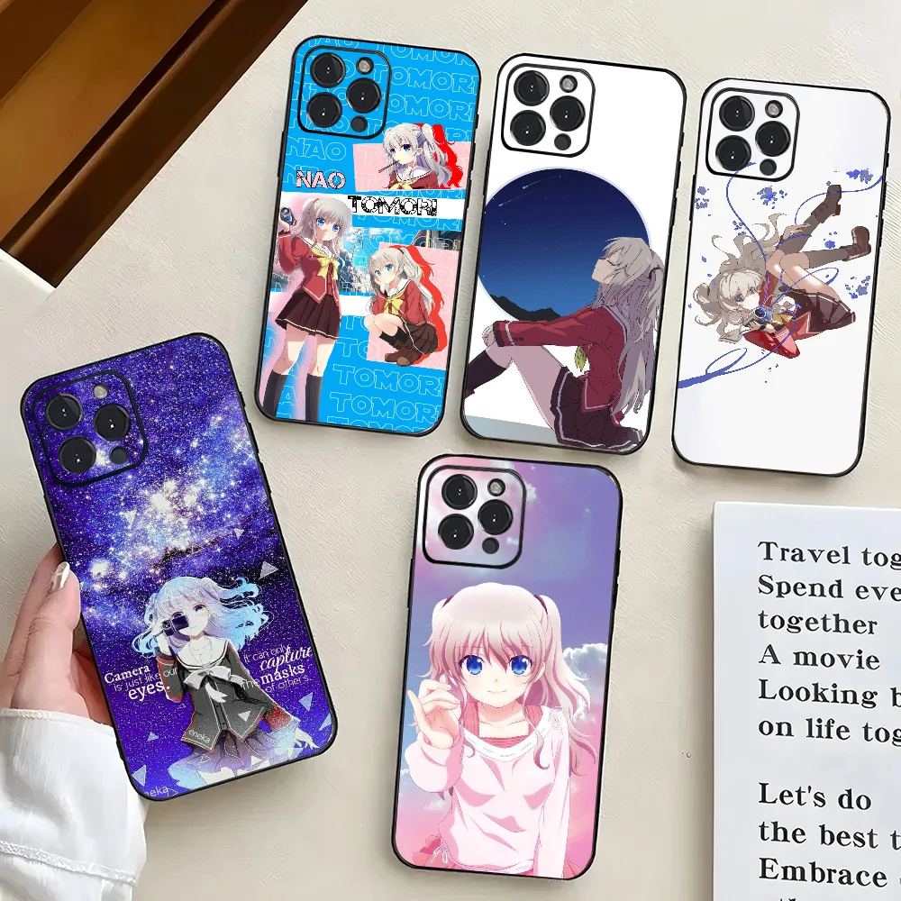 1PC Charlotte Anime Nao Tomori Phone Case Silicone Soft For iPhone 16 15 14 13 12 11 X XR Plus Pro Max Plus