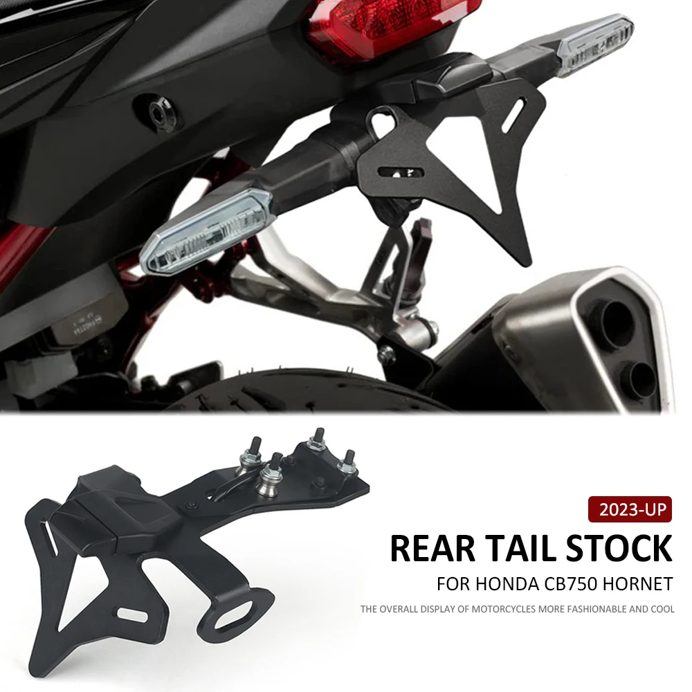 

Задний короткий хвост мотоцикла, аккуратный держатель номерного знака, кронштейн задней бабки со светодиодной подсветкой для Honda CB 750 CB750 HORNET 2023-