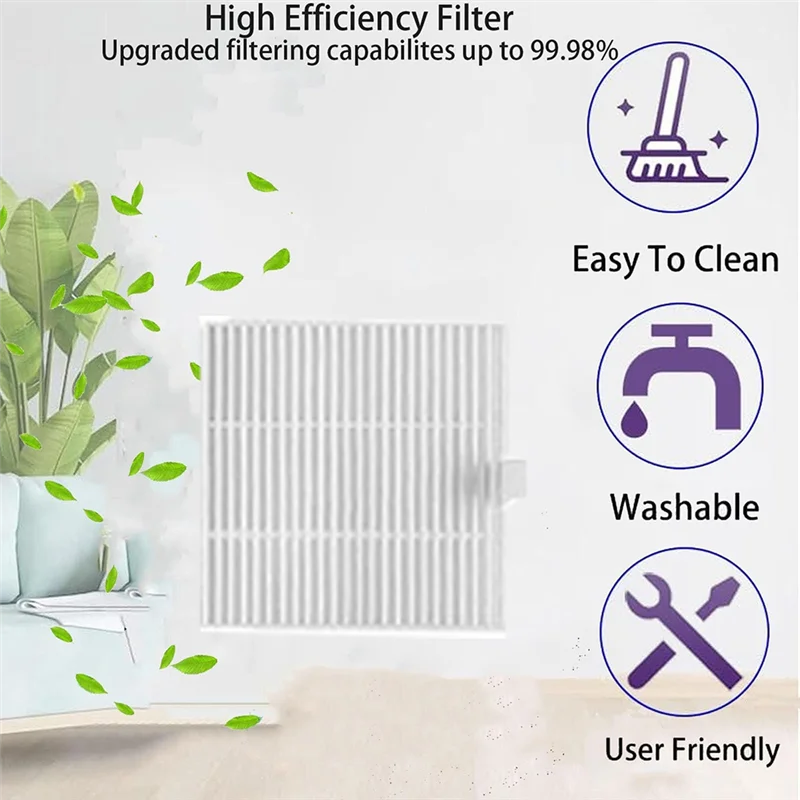 

A15Q-Fit For AIRROBO T20+ Robot Vacuum Parts Accessories Main Brush Hepa Filter Dust Bag Mop Washcloth