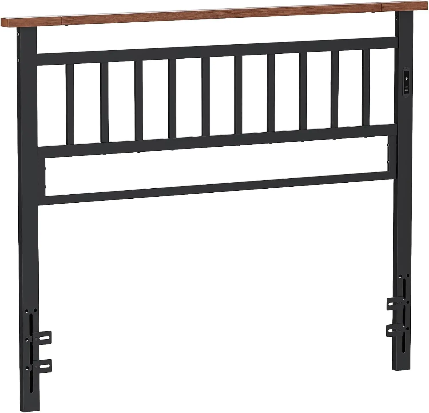 Headboard Only, Queen Size, with Built-In Charging Station, USB and Type-C Ports